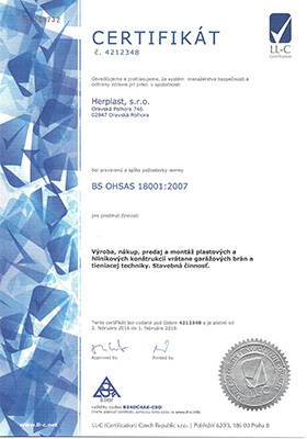 Certifikát 3-Herplast
